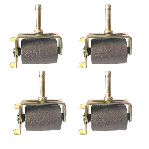 Heavy-Duty Bed Frame Casters with Socket Inserts - Set of 4 Locking Wheels