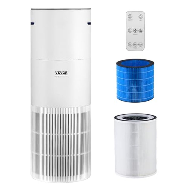 VEVOR 2 in 1 Air Purifier with Humidifier, Covers Up to 1090 ft² in One Hour, True HEPA 11 Filter, 22dB Quiet, Filters Up to 95% of Smoke, Dust, Pet Dander, Air Cleaner for Home, Large Room, Bedroom