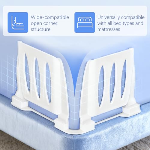 Fitted Sheet Holders Set - 4 Heavy Duty Clips for All Mattress Sizes