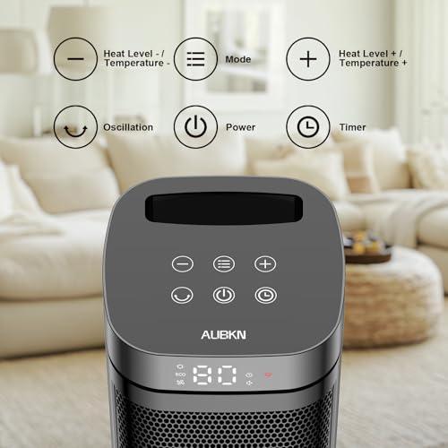 1500W Electric Space Heater 24-Inch with Remote & Thermostat