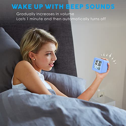 Digital Alarm Clock for Kids with Snooze, Nightlight and Silicone Cover