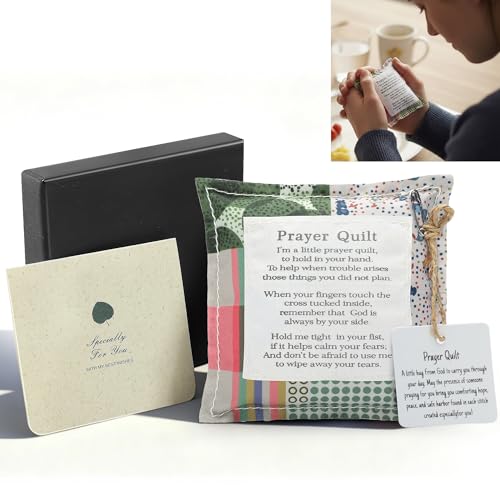 Pocket Prayer Quilt with Cross & Greeting Card - Faith Gift