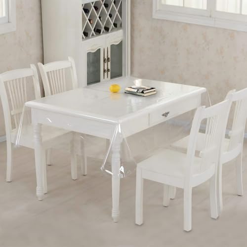 Clear Plastic Table Cover Protector - Waterproof Vinyl PVC Tablecloth