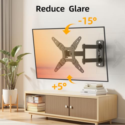 IWORKBOARD 32-43 Inch Full Motion TV Wall Mount for 13-43" TVs & Monitors, 360° Rotating, Tilt & Swivel, VESA 200x200mm, Supports 55 lbs, Easy Install