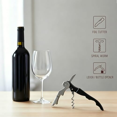 ODKCAL 4-Pack Waiter Corkscrew Wine Opener Set – Stainless Steel Bottle Openers