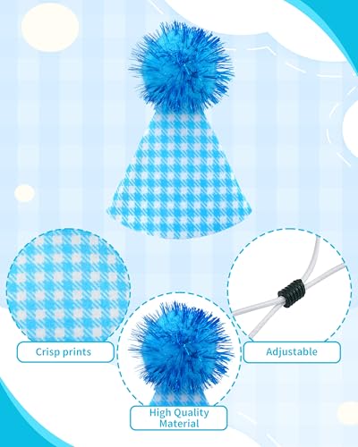 10-Pack Mini Party Hats for Small Dogs, Cats, and Puppies - Adjustable Felt
