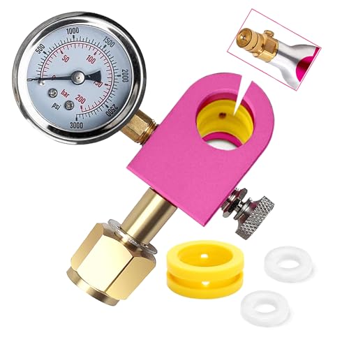 CO2 Refill Adapter with Pressure Gauge for 60L Quick Connect Cylinders