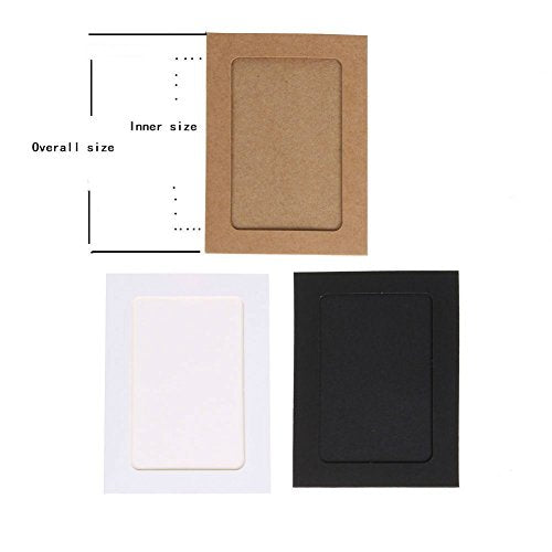 30-Piece Kraft Paper Photo Frame Set with Wooden Clips and Hanging String