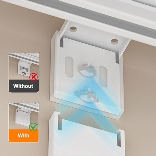 Heavy-Duty Dual Curtain Track with Pelmet Box, 7.9ft Wall-Mount Rail