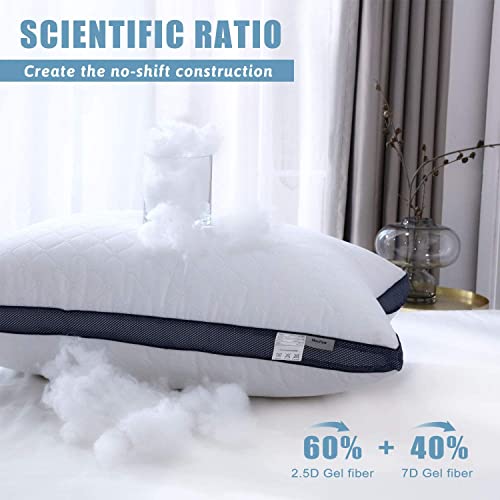 Meoflaw Luxury Hotel Queen Pillows (Set of 2) - Soft Microfiber Bed Pillows