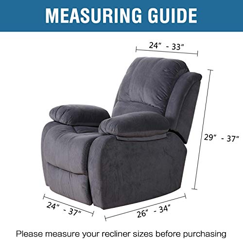 Super Stretch Recliner Cover - Non-Slip, Soft Jacquard, Ivory