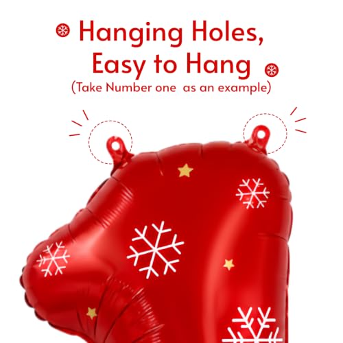 Christmas Number 1 Balloon - Red 40-Inch Giant Santa Birthday Decor