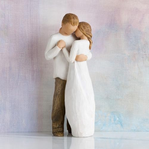 Promise Hand-Painted Resin Couple Figurine, 9-Inch Romantic Statue