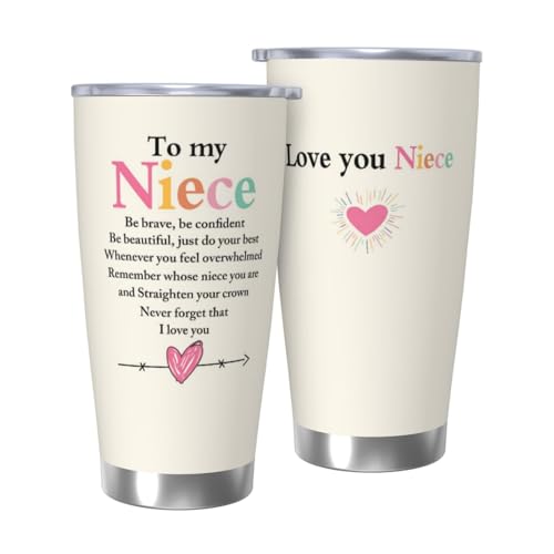Niece Gifts from Auntie 20oz Tumbler, Birthday Gift for Nieces