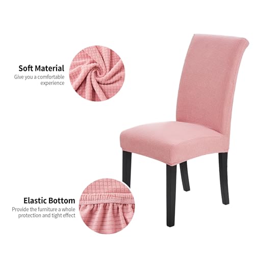 Stretch Dining Chair Covers Set of 4 - Washable Slipcovers for Home