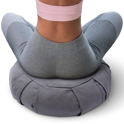 Ergonomic Meditation Cushion with Buckwheat Filling for Floor Seating