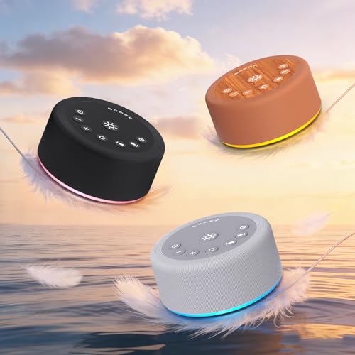 White Noise Sound Machine with 12 Color Night Lights - 30 Soothing Sounds & 5 Timers