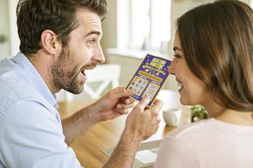 WINGKIND 6-Pack Gold Luck Pregnancy Announcement Fake Lottery Scratch Off Tickets