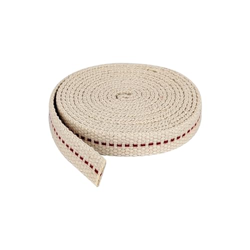 Flat Cotton Oil Lamp Wick Replacement - 1/2 Inch, 6.5 Feet Roll