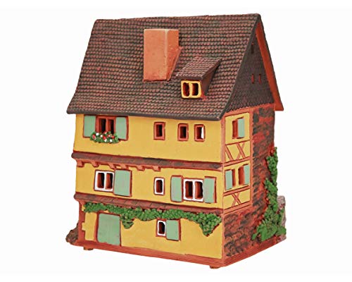 Ceramic Tealight Candle Holder Handcrafted Home Decor Collectible Miniature Lamp