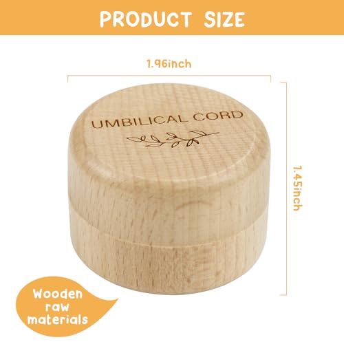 Wooden Baby Umbilical Cord Memorial Box - Keepsake Gift