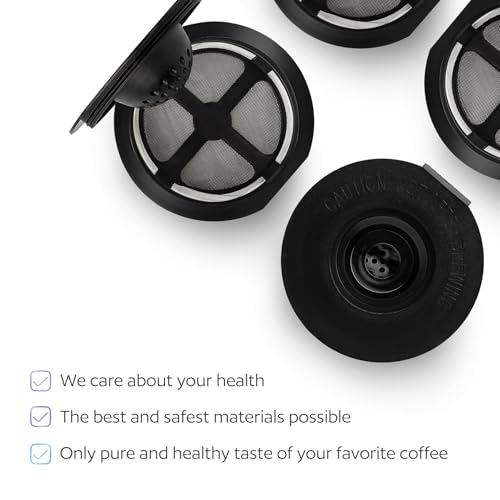 4-Pack Reusable Single-Serve Coffee Pod Filters with Stainless Steel Mesh