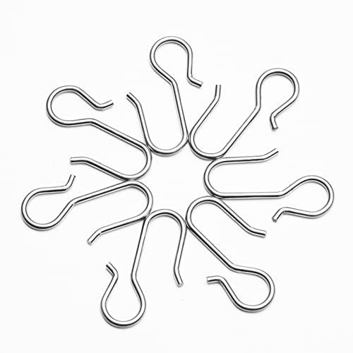 30-Piece Stainless Steel S-Shaped Curtain Track Hooks - 1.375 Inch