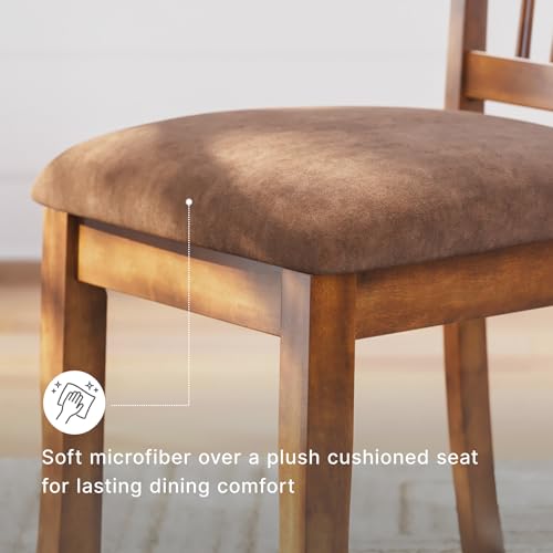 Rustic Brown Signature Design Ashley Berringer 2-Piece Wood Dining Chairs Set