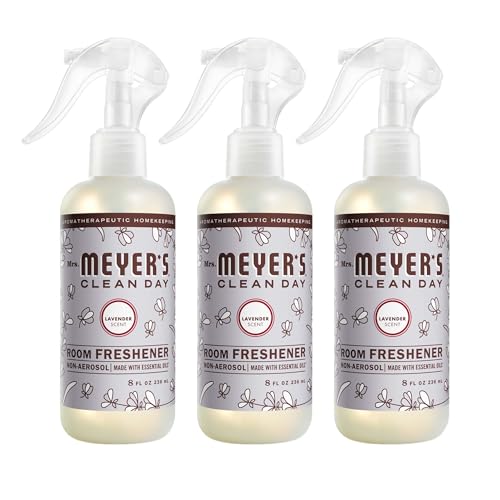 Lavender Room Spray Air Freshener - Non-Aerosol Essential Oil (8 oz, 3 Pack)