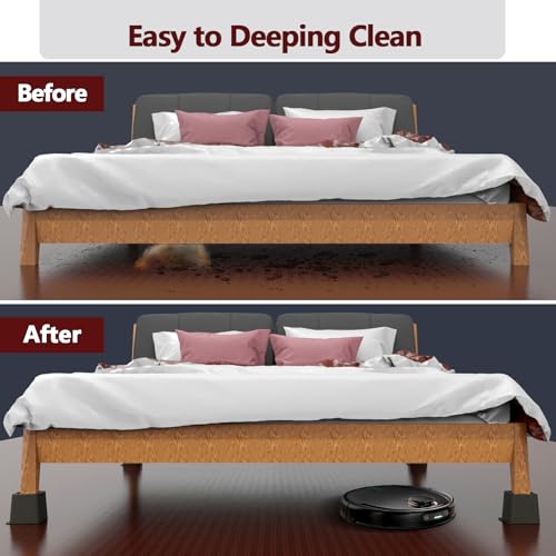 Heavy Duty Adjustable Bed Risers - Set of 4 Furniture Lifts (3, 5, 8 Inches)
