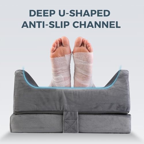 Adjustable Height Leg Elevation Pillow with Memory Foam Support