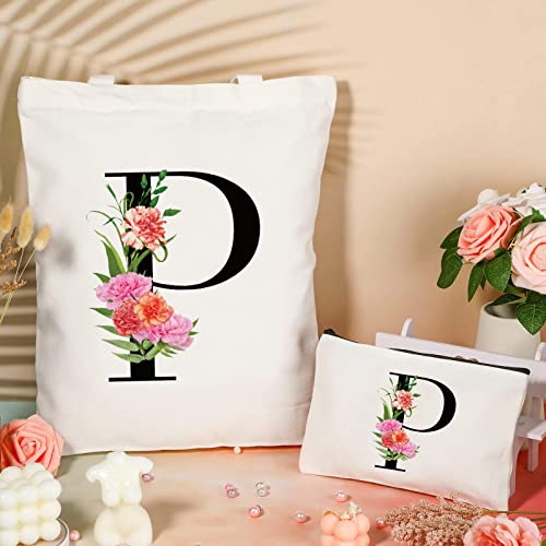 Personalized Letter Initial Canvas Tote Bag for Gifts - Sanuurfky Xin-p