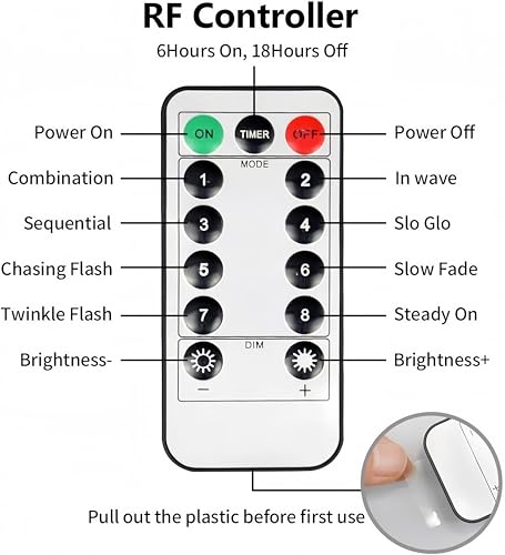 Clearhill Fairy Lights 10M 100LED USB String Lights Cool White with Remote & 8 Modes (IP65) – Indoor/Outdoor