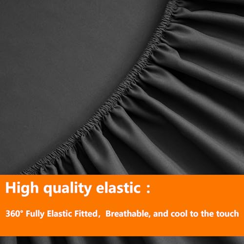 7-Piece Full Size Comforter Set - Soft All-Season Bed in a Bag, Dark Grey