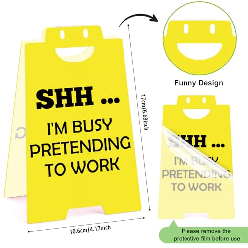 Funny Office Desk Sign - Humorous Gag Gift for Coworker & Boss