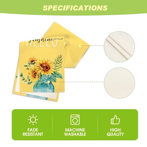 Artoid Mode Hello Sunshine Sunflower Table Runner 13x36 Inch