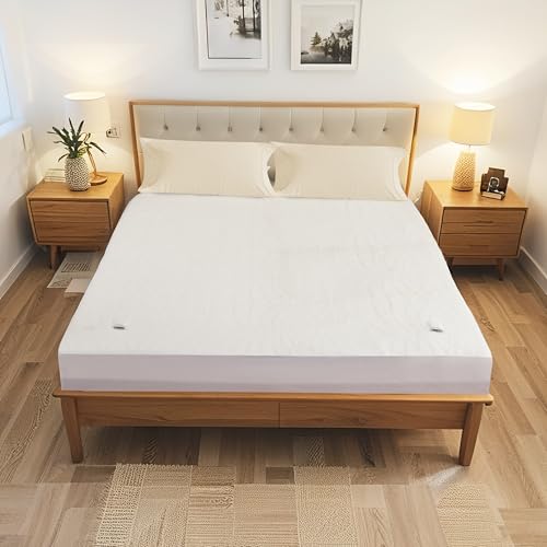 Queen Electric Mattress Pad with Dual Controllers, 4 Heat Levels