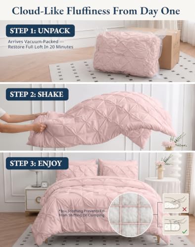 Queen Size 7-Piece Down Alternative Comforter Set - Sepia Rose