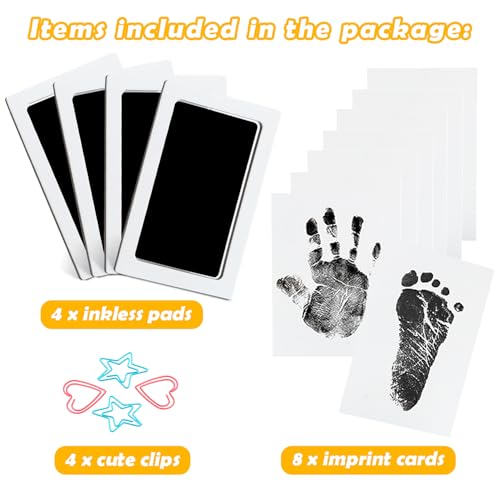 Clean Touch Inkless Hand & Footprint Kit for Baby & Pets (4-Pack)