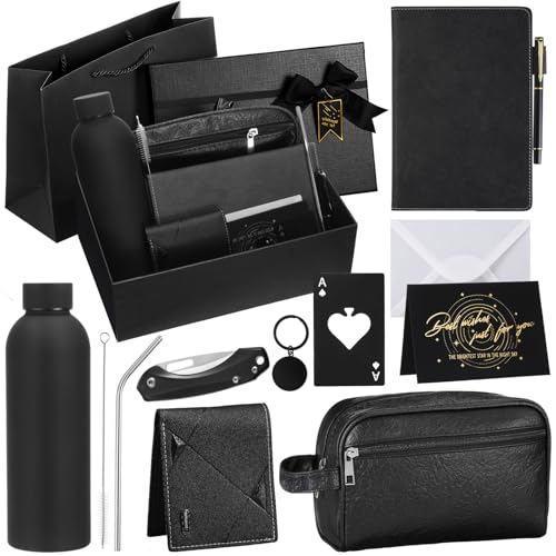 Mimorou Sports Water Bottle 13-Piece Gift Set for Men - Thank You Gift Basket