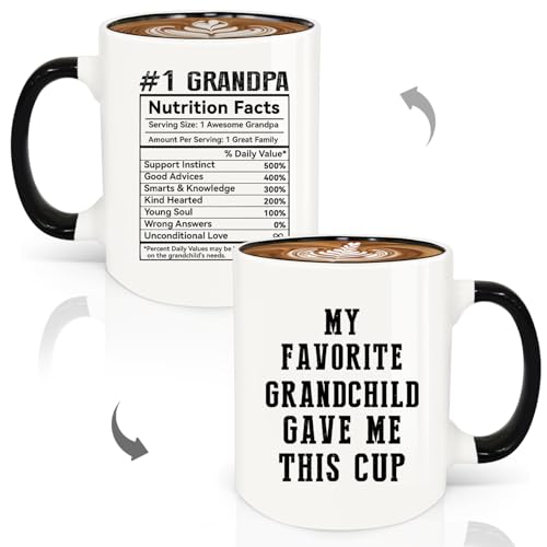 My Favorite Grandchild Gave Me This Ceramic Coffee Mug Gifts - White-Grandchild (12oz) Grandpa Grandma Cup