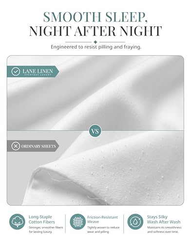 LANE LINEN 450TC 100% Long-Staple Cotton Twin XL Sheet Set - 15" Deep Pocket