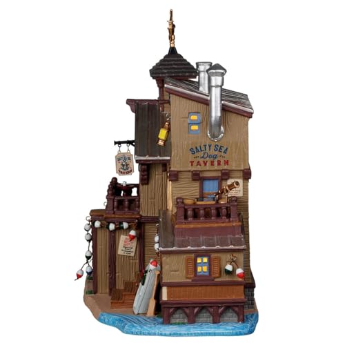 The Salty Sea Dog Tavern Lighted Village Building