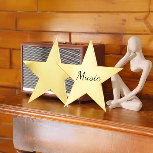 11-Inch Gold Star Cutouts - 15 Pack Double-Sided Cardstock Party Decor