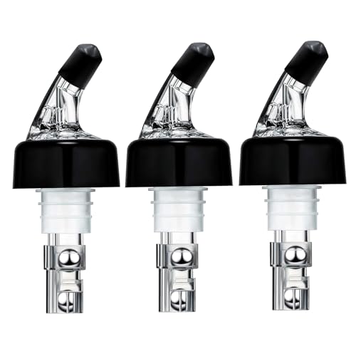 3-Pack 1oz Measured Liquor Bottle Pourers - Automatic Shot Dispenser