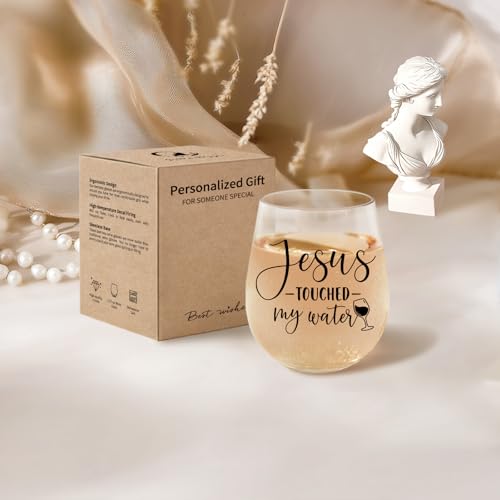 15 oz Stemless Wine Glass, Funny Friendship Birthday Gift for Women