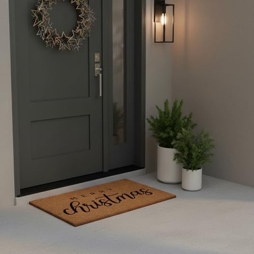 Calloway Mills Classic Christmas Doormat 24x48 Multi Color Coir, Vinyl Backing