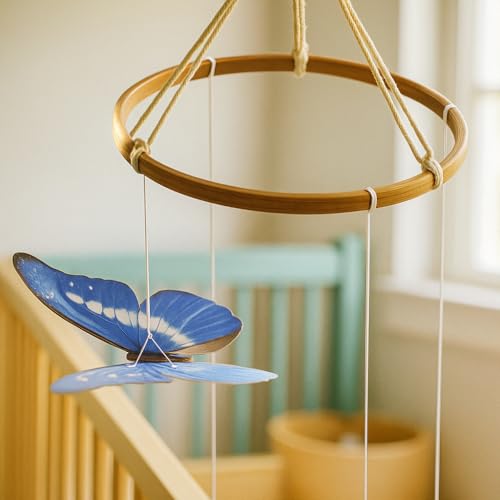 Handmade Butterfly Baby Mobile - Montessori Hanging Nursery Decor