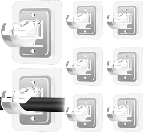 Codoule No Drill Adhesive Curtain Rod Brackets 8 Pack Transparent