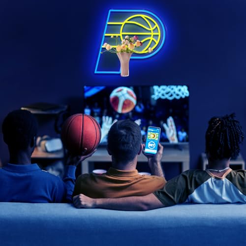 YANFEILO Basketball Team Logo Neon Sign Light Up LED Sign for Wall Decor - I’m So P You Are Here